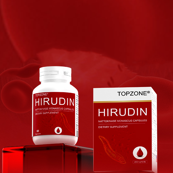 Topzone Hirudin 400 mg with Nattokinase, Monascus extract, Garlic extract, Coenzyme Q10 for Immune Healthy Support, Non-GMO, Gluten Free