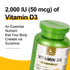 Vitamin D3 2000 IU (50 mcg) 180 Softgels | Supports Immune Health, Calcium Absorption & Bone Strength | Essential for Healthy Bones, Non-GMO, No-Gluten, 1 Serving Per Day for Daily Health