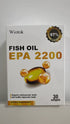 Wiotok  EPA2200鱼油补充剂，97%高纯度欧米伽-3，支持心血管健康和甘油三酯水平，30粒软胶囊