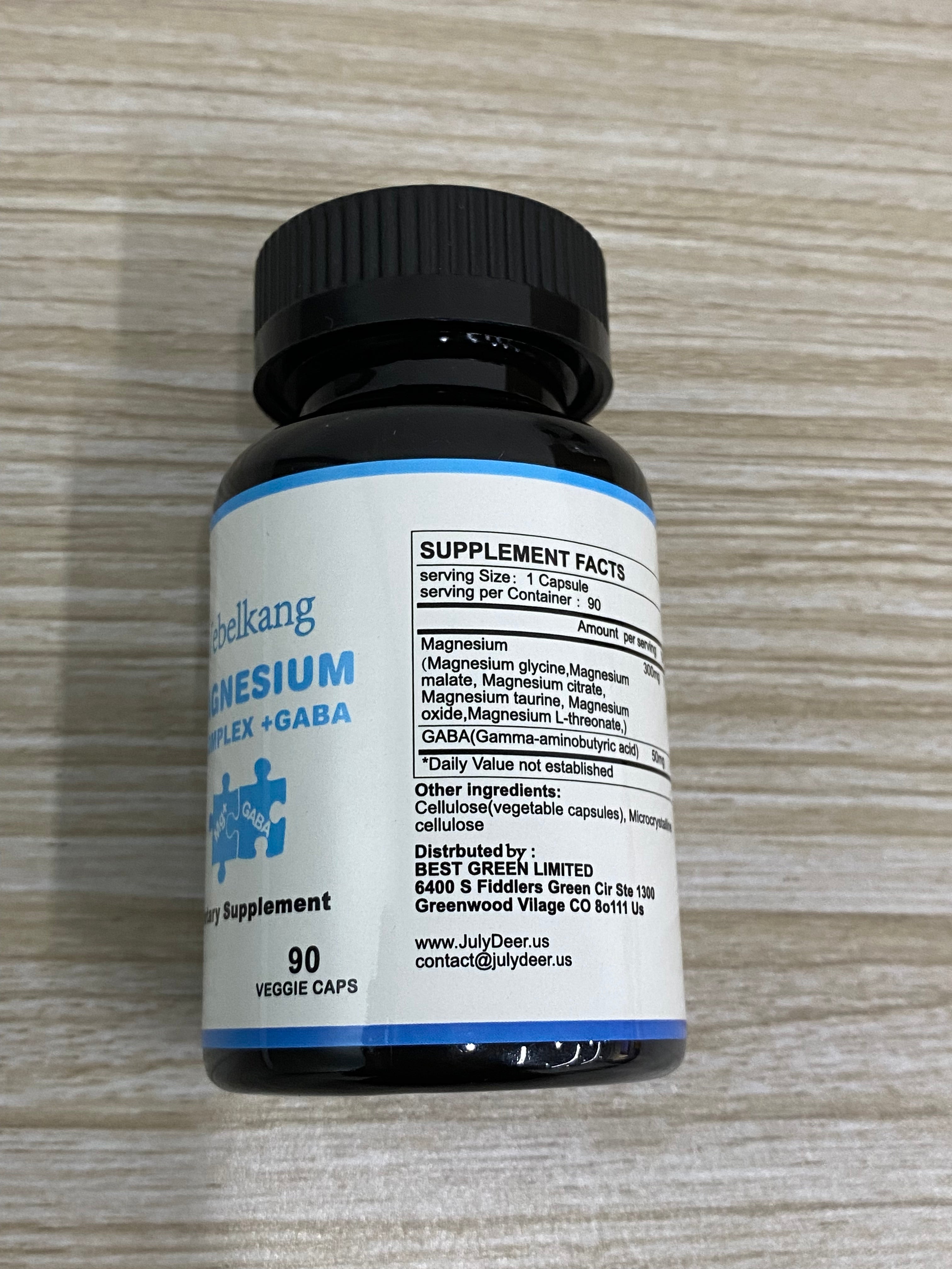 Vebelkang 镁复合物 400 毫克，镁矿物质补充剂 90 粒胶囊